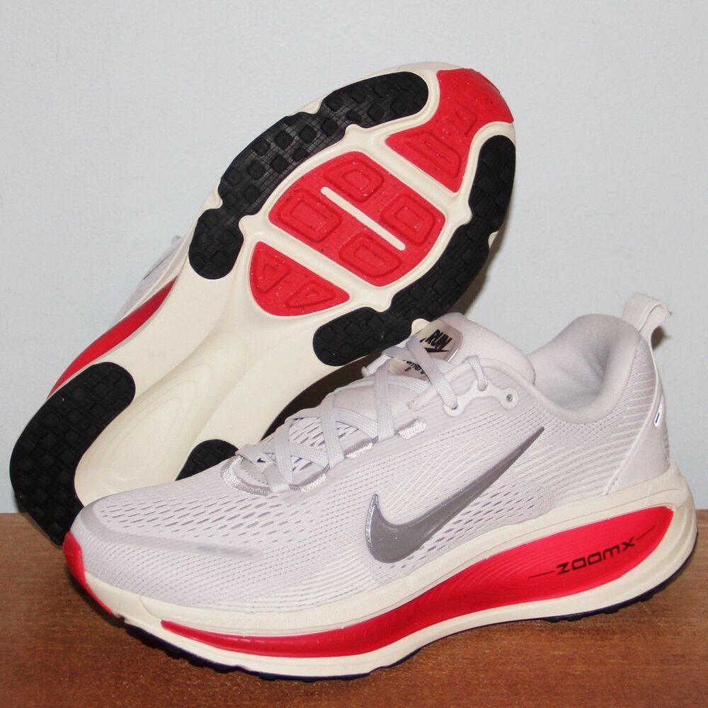 Nike Vomero 18 Running Shoes Mens 6 Womens 7.5 Platinum Tint Fire Red